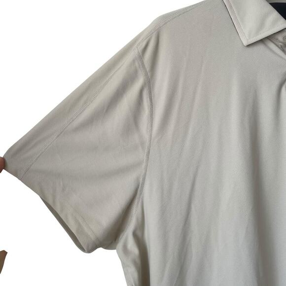 Rhône Men’s Regatta Piqué Performance Polo Short Sleeve Beige Sand color LARGE - Picture 4 of 9